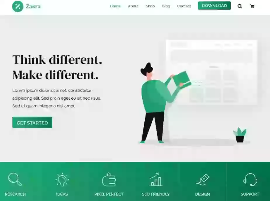 Zakra企业主题展示